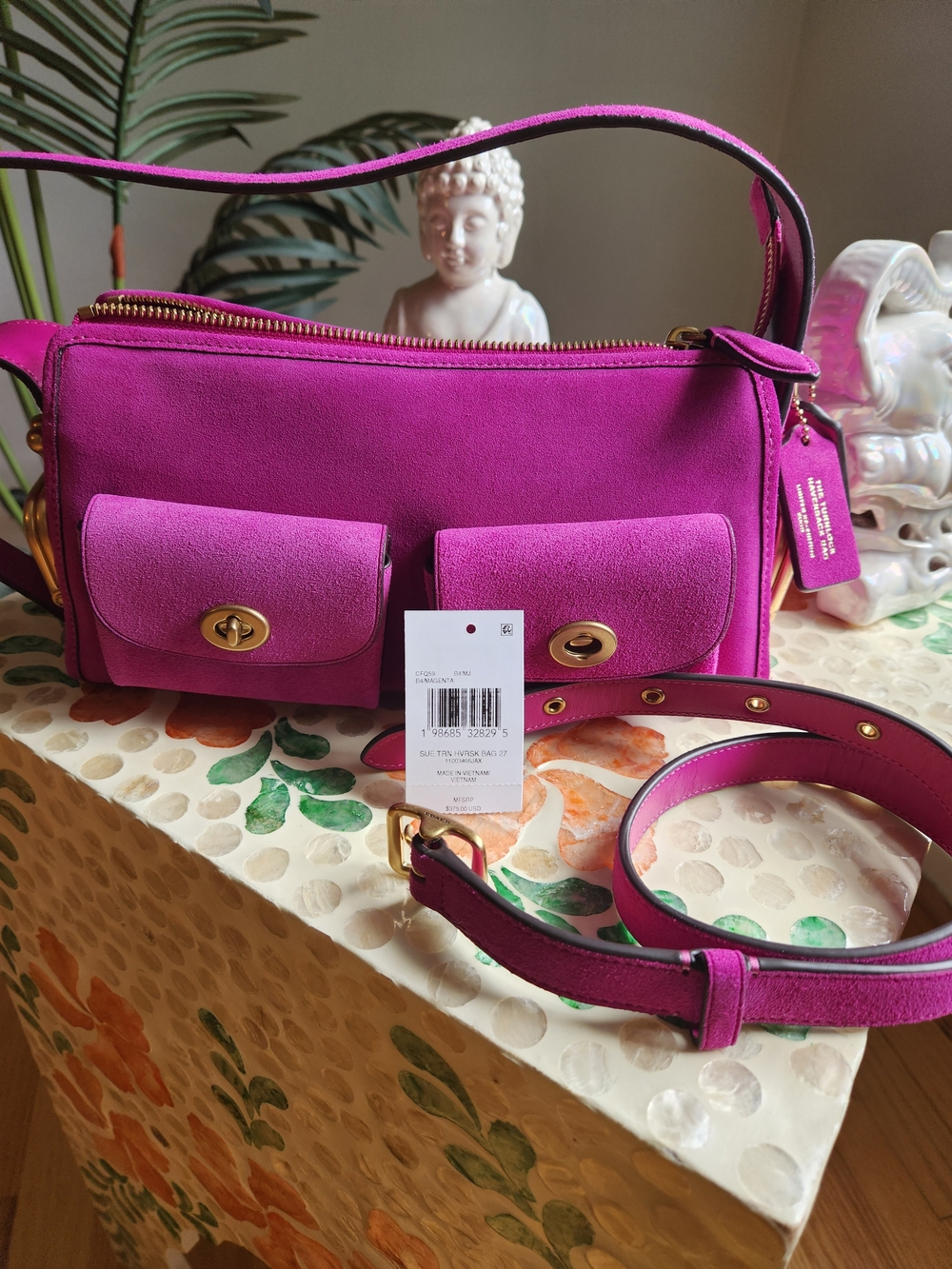 NEW RELEASE COACH MAGENTA HAVERSACK 27 RARE COLOR
